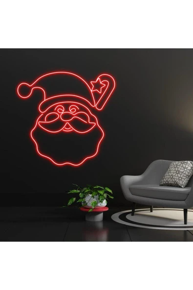 Noel Baba Figürlü Yılbaşı Temalı Neon Tabela ürün görseli 1