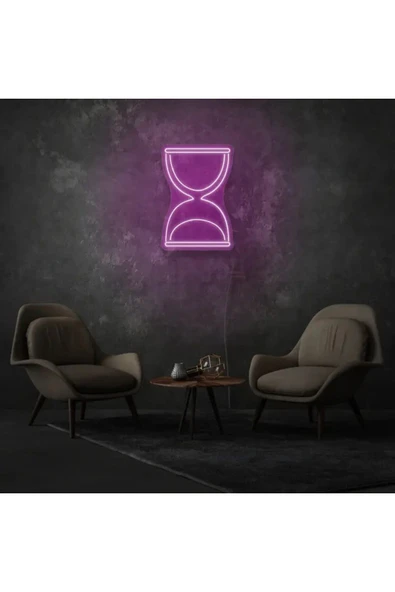Kum Saati Figürlü Neon Tabela ürün görseli 1