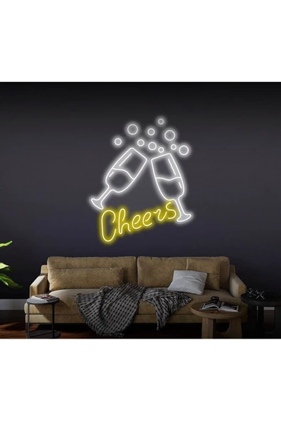 Cheers Yazılı ve Şekilli Neon Tabela ürün görseli 1