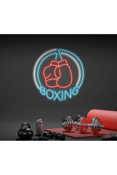 BOXING Yazılı ve Boks Eldiveni Figürlü Neon Tabela ürün görseli 1