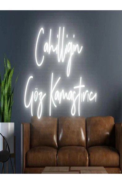 Cahilliğin Göz Kamaştırıcı Yazılı Neon Tabela ürün görseli 1
