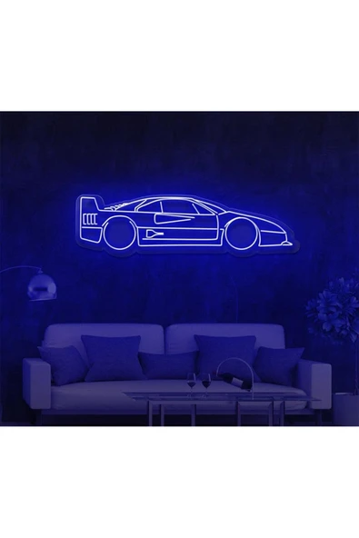 Rent A Carlara Özel Araba Figürlü Neon Tabela ürün görseli 1