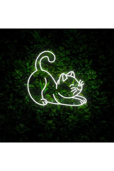 Kedi Figürlü Neon Tabela - Resim 2