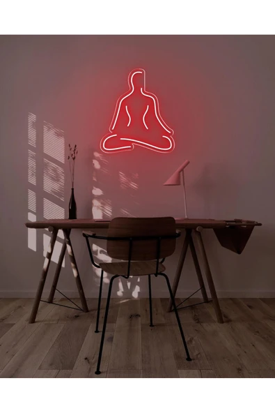 Yoga Yapan İnsan Figürlü Neon Tabela ürün görseli 1