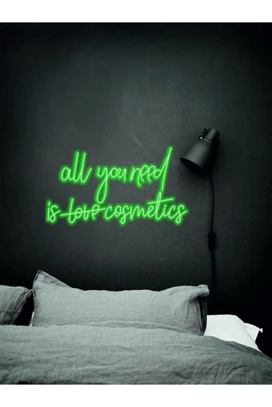 All you need is love cosmetics Yazılı Neon Tabela ürün görseli 1