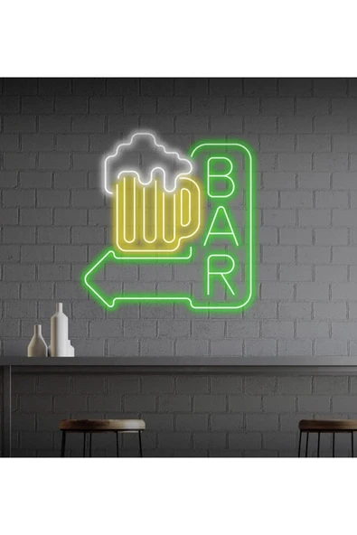 BAR Yazılı ve Şekilli Neon Tabela ürün görseli 1