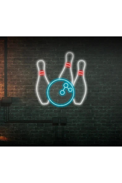 Bowling Topu ve Lobutu Şekilli Neon Tabela ürün görseli 1