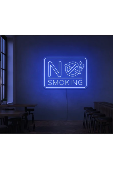 NO SMOKING Yazılı ve Şekilli Neon Tabela ürün görseli 1