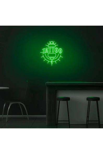 TATTOO Yazılı ve Şekilli Neon Tabela ürün görseli 1