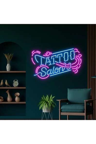 TATTOO Salon Yazılı Neon Tabela ürün görseli 1