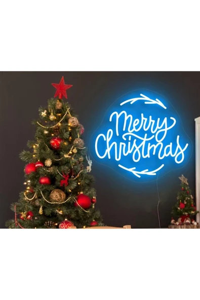 Merry Christmas Yazılı Yılbaşı Temalı Neon Tabela ürün görseli 1
