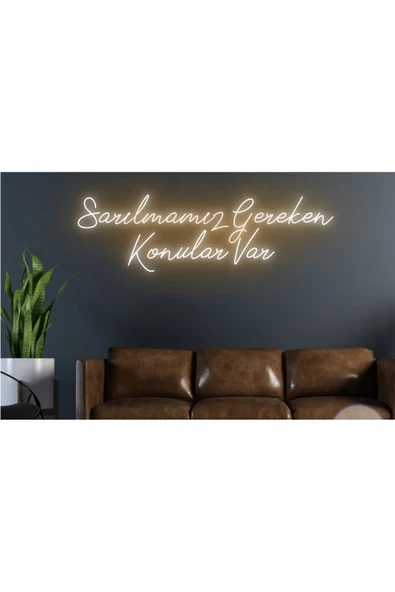 Sarılmamız Gereken Konular Var Yazılı Neon Tabela ürün görseli 1