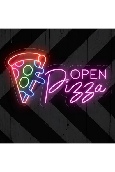 OPEN Pizza Yazılı Neon Tabela ürün görseli 1