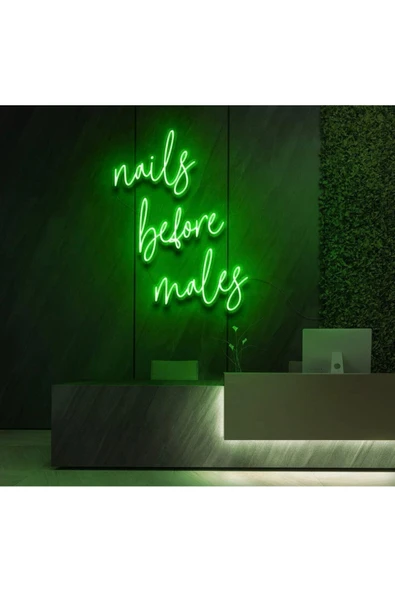 Nails Before Males Yazılı Neon Tabela ürün görseli 1