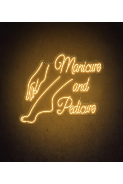 Manicure and Pedicure Yazılı ve Şekilli Neon Tabela ürün görseli 1