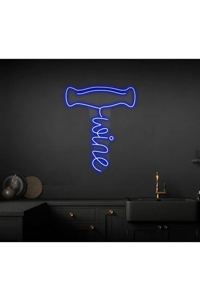 Wine Yazılı ve Şekilli Neon Tabela ürün görseli 1