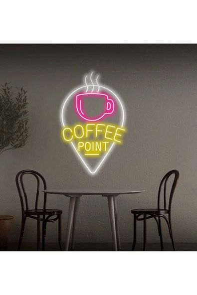 COFFEE POINT Yazılı ve Şekilli Neon Tabela ürün görseli 1