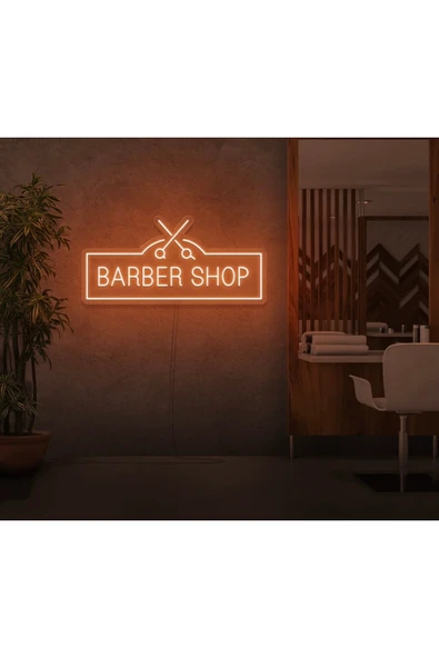 BARBER SHOP Yazılı ve Şekilli Neon Tabela ürün görseli 1