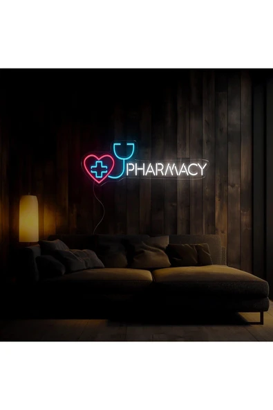 PHARMACY Yazılı ve Şekilli Neon Tabela - Resim 3