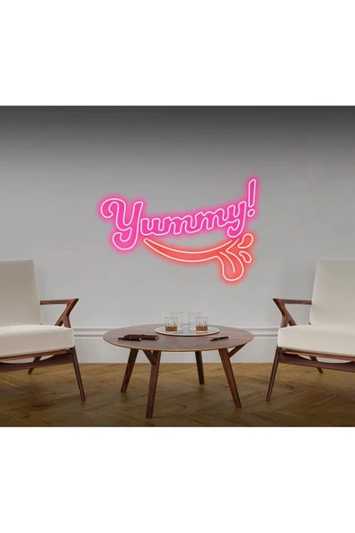 Yummy! Yazılı ve Şekilli Neon Tabela ürün görseli 1