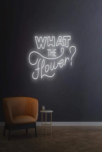 WHAT THE Flower? Yazılı Neon Tabela ürün görseli 1