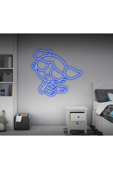 Power Puff Girls Bubbles Figürlü Neon Tabela ürün görseli 1