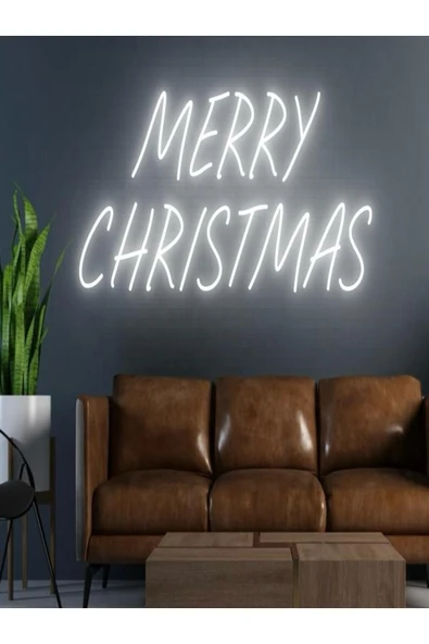 MERRY CHRISTMAS Yazılı Neon Tabela ürün görseli 1