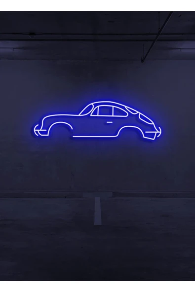 Rent A Carlara Özel Retro Araba Figürlü Neon Tabela ürün görseli 1