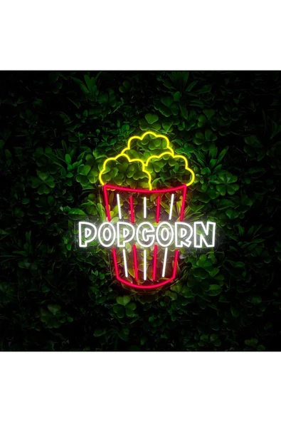 POPCORN Yazılı ve Şekilli Neon Tabela - Resim 2