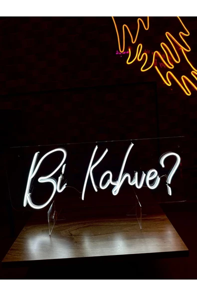 Bi Kahve? Yazılı Neon Tabela - Resim 3