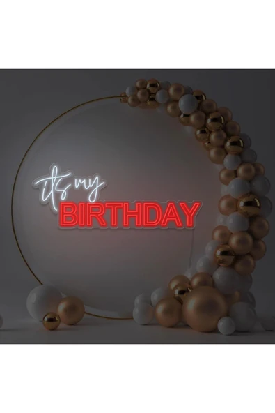 its my BIRTHDAY Yazılı Neon Tabela ürün görseli 1