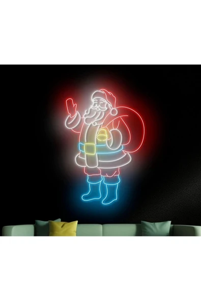 Noel Baba Figürlü Neon Tabela ürün görseli 1