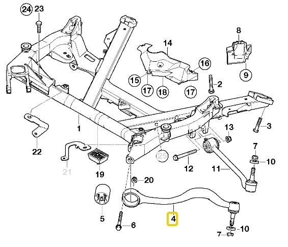 BMW E39 VE Z8 FROW SAĞ ÜST SALINCAK KOLU 31121141718 ürün görseli 1