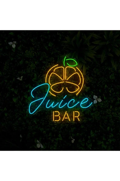 Juice BAR Yazılı ve Şekilli Neon Tabela - Resim 3