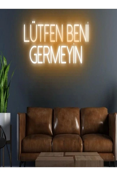LÜTFEN BENİ GERMEYİN Yazılı Neon Tabela ürün görseli 1