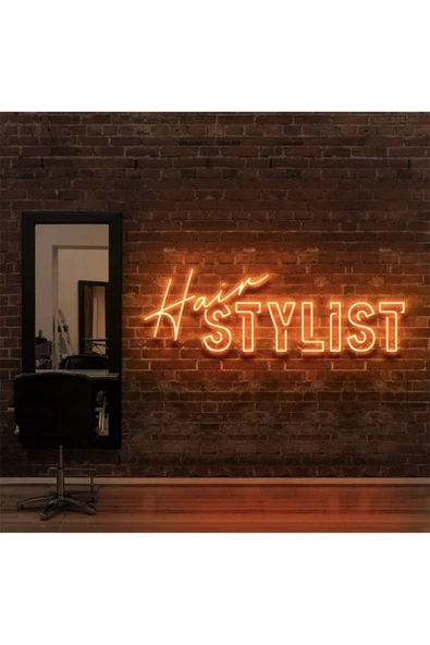 Hair STYLIST Yazılı Neon Tabela ürün görseli 1