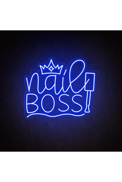 Nail BOSS Yazılı Neon Tabela - Resim 2