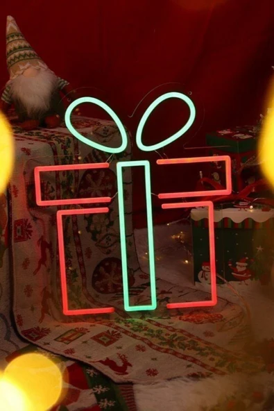 Yılbaşı Hediye Paketi Neon Tabela ürün görseli 1