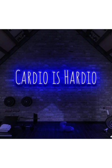 CARDIO IS HARDIO Yazılı Neon Tabela ürün görseli 1