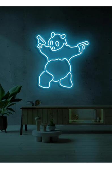 Panda Figürlü Neon Tabela ürün görseli 1