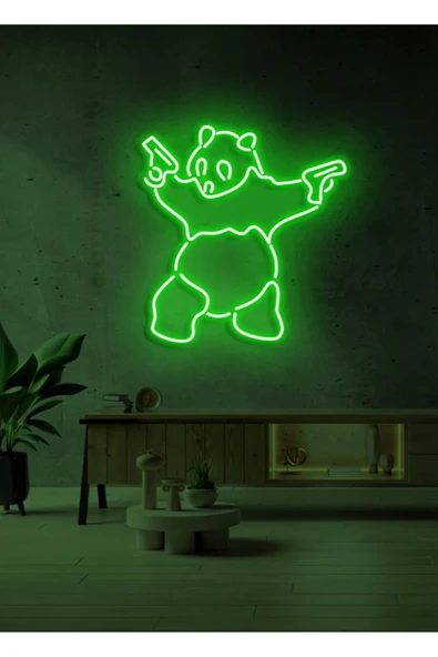 Panda Figürlü Neon Tabela ürün görseli 1