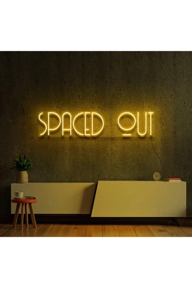 SPACED OUT Yazılı Neon Tabela ürün görseli 1