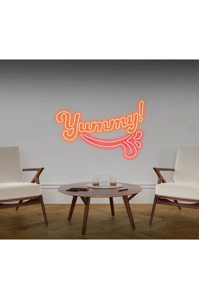 Yummy! Yazılı ve Şekilli Neon Tabela ürün görseli 1