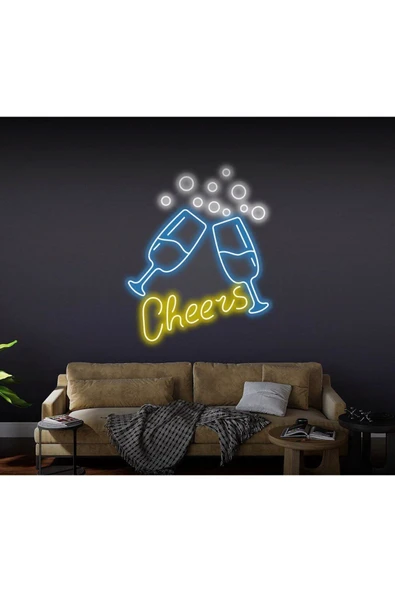 Cheers Yazılı ve Şekilli Neon Tabela ürün görseli 1