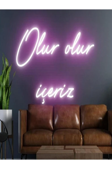 Olur Olur İçeriz Yazılı Neon Tabela ürün görseli 1