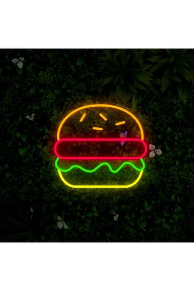 Hamburger Şekilli Neon Tabela - Resim 2
