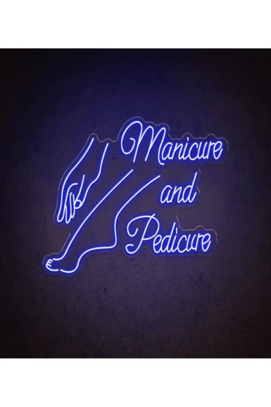 Manicure and Pedicure Yazılı ve Şekilli Neon Tabela ürün görseli 1