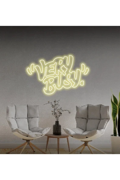"VERY BUSY" Yazılı Neon Tabela ürün görseli 1