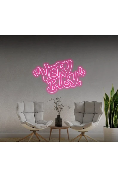 "VERY BUSY" Yazılı Neon Tabela ürün görseli 1