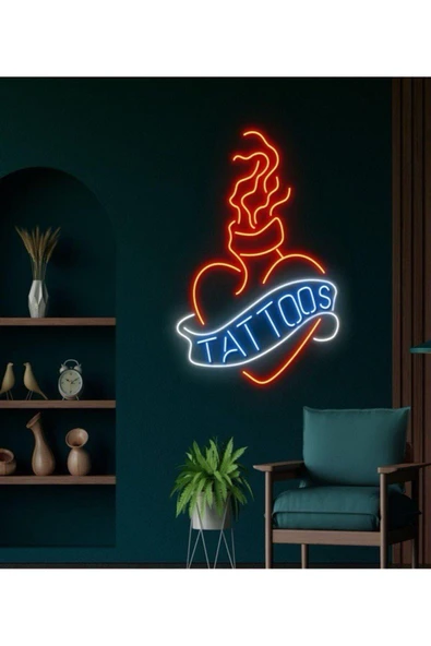 TATTOOS Yazılı Neon Tabela ürün görseli 1